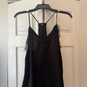 Elegant Black Lace Trim Cami